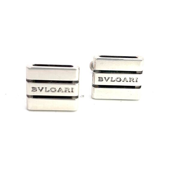 Bvlgari Bulgari Estate Cufflinks Sterling Silver B15